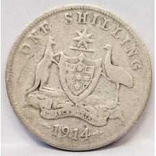 AUSTRALIA 1914 . ONE 1 SHILLING